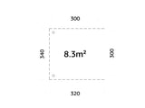 Lenna Extra Roof with 2 Posts - Palmako UK