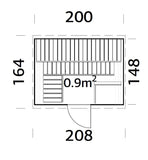 Anita S (2x1.6m | 0.9m2 | 42mm) Timber Garden Barrel Sauna - Palmako UK