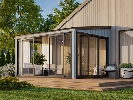 Lumi M (4,2x3m|11,6m2|120x120mm ) Glass Extension Attached Conservatory