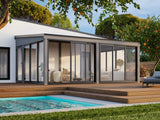 Lumi XL(5,8x4,2m|23,3m2|120x120mm ) Spacious Attached Glass Conservatory