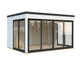 Serena 2 (4,2x3,2m|12,6m2|44mm ) Cubic Garden Log Cabin with Aluminium Doors and Windows(Double or Single Glazed)