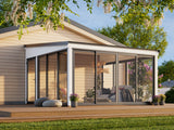 Lumi L (4,2x4,2m|16,6m2|120x120mm ) Attached Timber & Glass Conservatory