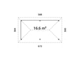 Bianca 109 (6x3m | 16.6m2) Large Corner Pavilion with Louvre Walls - Palmako UK
