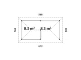 Bianca 110 (5.9x3m | 16.6m2) Garden Bar With Canopy - Palmako UK