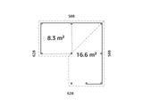 Lenna 409/709 (6x6m | 24.9m2) Glass Garden Room With Sliding Doors (Double Glazing Available)