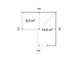 Lenna 410/710 (6x6m | 24.9m2) Glass Garden Room With Sliding Doors (Double Glazing Available)