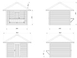 Bianca 104 (3x3m | 8.3m2) Kiosk With A Lockable Hatch