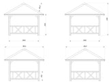 Bianca 101 (3x3m | 8.3m2) Sturdy Garden Gazebo - Palmako UK