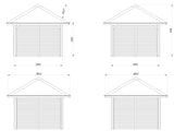 Bianca 102 (3x3m | 8.3m2) Corner Garden Gazebo With Louvre Walls