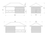 Bianca 110 (5.9x3m | 16.6m2) Garden Bar With Canopy - Palmako UK