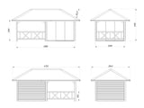 Bianca 203/503 (6x3m | 16.6m2) Glass Garden Room With Gazebo (Double Glazing Available) - Palmako UK