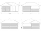 Bianca 209/509 (6x6m | 24.9m2) Corner Garden Room With Outdoor Kitchen Area (Double Glazing Available)