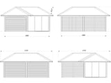 Bianca 211/511 (6x6m | 24.9m2) Corner Summer House With Sliding Doors And Louvre Walls (Double Glazing Available) - Palmako UK