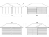 Bianca 213/513 (6x6m | 24.9m2) Glass Garden Room With Sliding Doors (Double Glazing Available) - Palmako UK