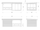 Lenna 403/703 (6x3m | 16.6m2) Glass Garden Room With Sliding Doors (Double Glazing Available) - Palmako UK