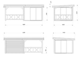 Lenna 404/704 (6x3m | 16.6m2) Glass Garden Room With Sliding Doors (Double Glazing Available) - Palmako UK