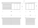 Lenna 405/705 (6x3m | 16.6m2) Glass Garden Room With Sliding Doors (Double Glazing Available) - Palmako UK