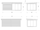 Lenna 406/706 (6x3m | 16.6m2) Glass Garden Room With Sliding Doors (Double Glazing Available) - Palmako UK