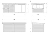 Lenna 407/707 (6x3m | 16.6m2) Glass Garden Room With Sliding Doors (Double Glazing Available)