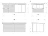 Lenna 408/708 (6x3m | 16.6m2) Glass Garden Room With Sliding Doors (Double Glazing Available)