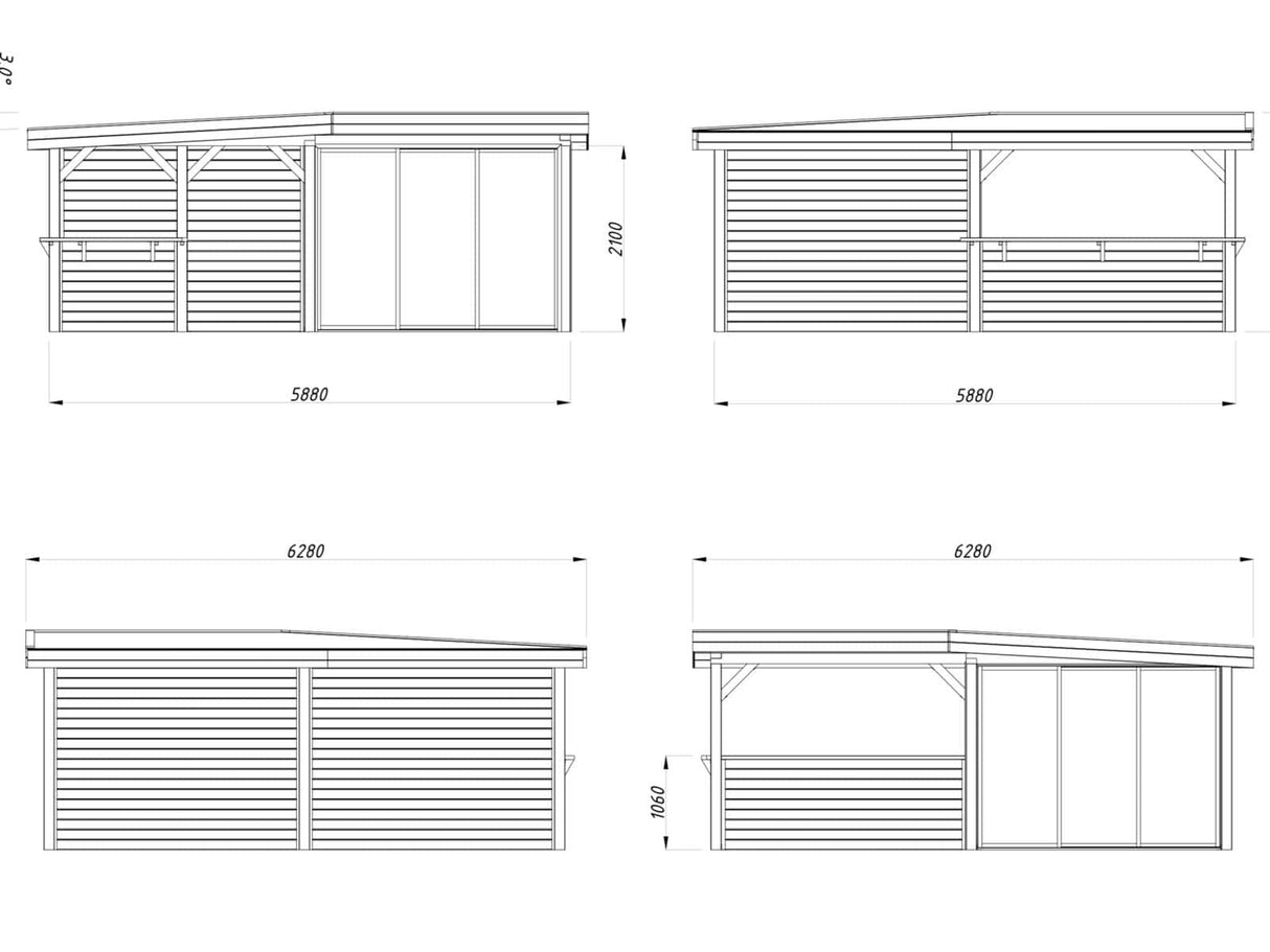 Lenna 410/710 (6x6m | 24.9m2) Glass Garden Room With Sliding Doors (Double Glazing Available)