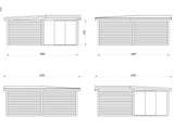 Lenna 412/712 (6x6m | 24.9m2) Glass Garden Room With Sliding Doors (Double Glazing Available) - Palmako UK