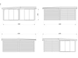 Lenna 414/714 (6x6m | 24.9m2) Glass Garden Room With Sliding Doors (Double Glazing Available) - Palmako UK