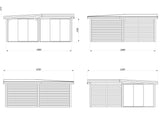 Lenna 414/714 (6x6m | 24.9m2) Glass Garden Room With Sliding Doors (Double Glazing Available)