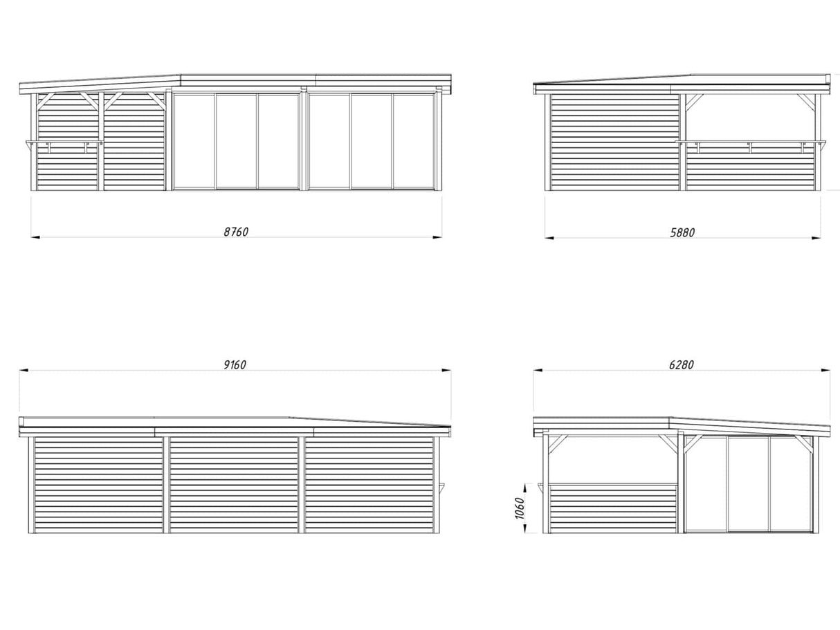 Lenna 421/721 (9x6m | 33.2m2) Glass Garden Room With Sliding Doors (Double Glazing Available)