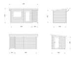 Sanna M (3,7x2.3m | 6.8m2 | 44mm) Modern Garden Sauna with Dressing Room - Palmako UK