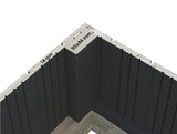 Emilia L (3x4.8m | 13.8m2 | 18mm) Premium Glasshouse (Painted Grey or Pressure Treated)