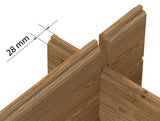 Alice XS (3x2m | 4.7m2 | 28mm) Small Pressure Treated Garden Shed - Palmako UK