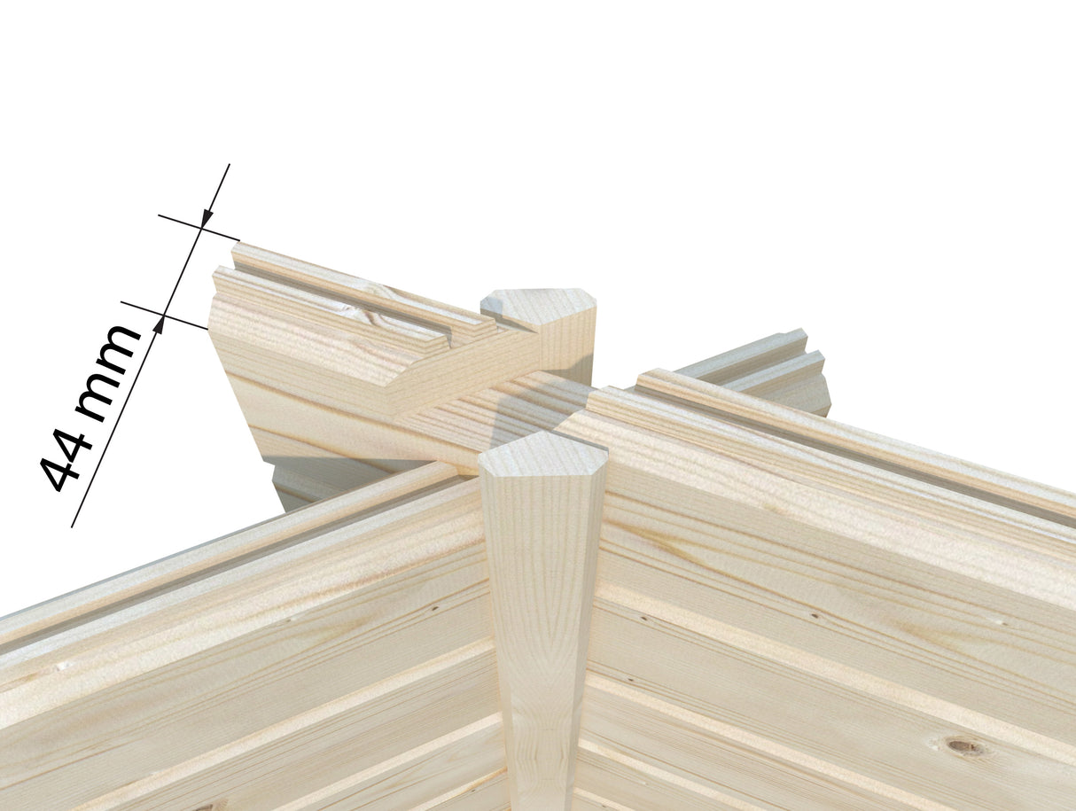 Hanna (4.2m diameter | 14.1m2 | 44mm) Octagonal Summer House Pavilion - Palmako UK