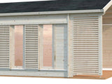 Catherine (14.5m2 | 4.1x4.1m | 44mm) Modern Garden Room with Sliding Shutters