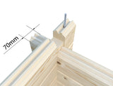 Helena L (5.3x4.1m | 18.6m2 | 70mm) Double Glazed Traditional Log Cabin with Roof Overhang