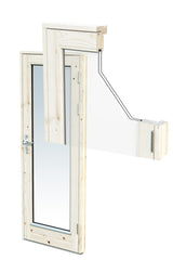 Grace (4.5x2.9m | 12.4+4.1m2 | 56mm) Year-Round Glue-Laminated Garden Room With Canopy