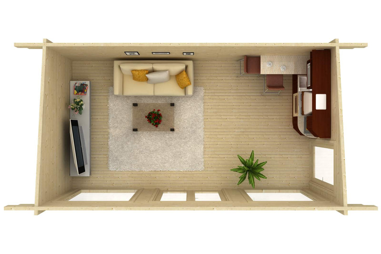 Heidi M (6.4x3.6m | 19.7m2 | 70mm) Contemporary All-Season Garden Room