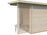 Sanna M (3,7x2.3m | 6.8m2 | 44mm) Modern Garden Sauna with Dressing Room - Palmako UK