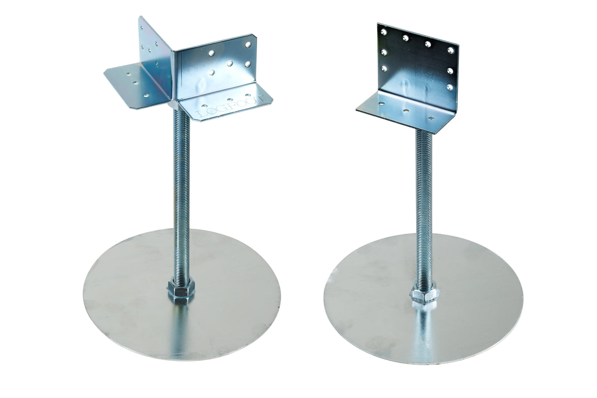 Foundation Kit Combos - LogFoot Adjustable Plates & Treated Base Frame
