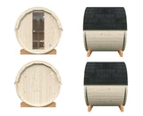 Anita S (2x1.6m | 0.9m2 | 42mm) Timber Garden Barrel Sauna - Palmako UK