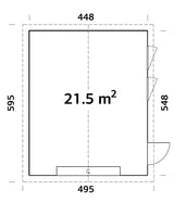 Andre S (4.5x5.5m | 21.5m2) Single Self Build Garage with Sectional Door