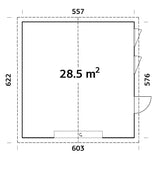 Andre M (5.6x5.8m | 28.5m2) Large Timber Garage with Sectional Door