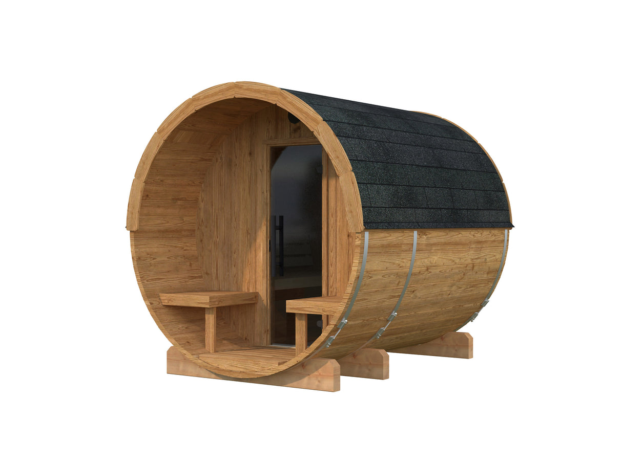 ANITA Thermo M (2,2x2,5m|1,3m2|42mm) Thermowood Barrel Sauna