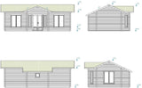 Anna L (8x5m | 26.8m2 | 70mm) Spacious Three Room Timber Garden House