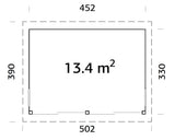 Annabel (4.5x3.3m | 13.4m2) Nordic Garden House - Designed To Be Insulated - Palmako UK
