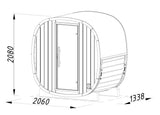 ASTRA Thermo S (2x1,3m|1,1m2|42mm) Thermowood Cubic Outdoor Sauna