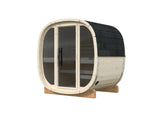 ASTRA M Glass (2x1,6m|1,4m2|42mm) Cubic Barrel Sauna with Glass Wall