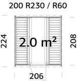 ASTRA L (2x2,2m|2m2|42mm) Garden CubicSauna
