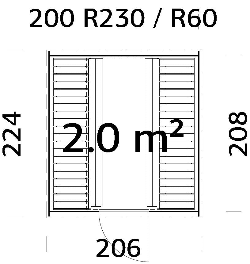 ASTRA L (2x2,2m|2m2|42mm) Garden CubicSauna