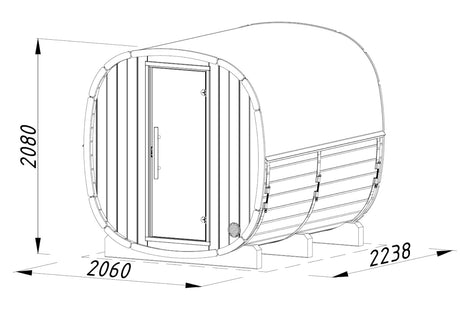 ASTRA L (2x2,2m|2m2|42mm) Garden CubicSauna